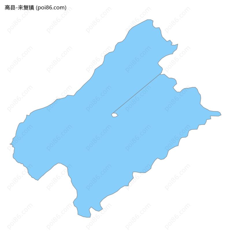 来复镇边界地图