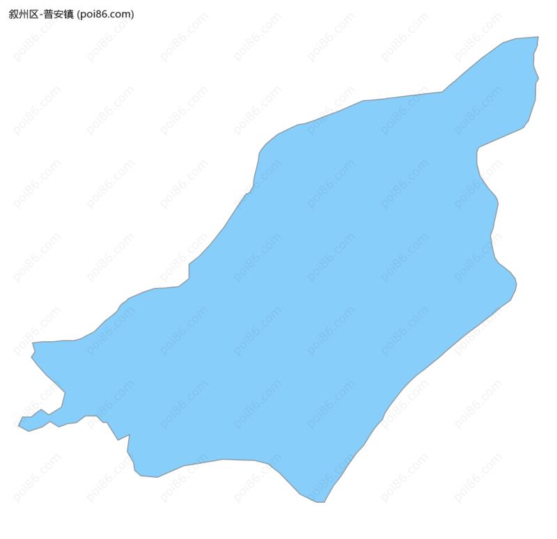 普安镇边界地图