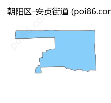 安贞街道边界地图