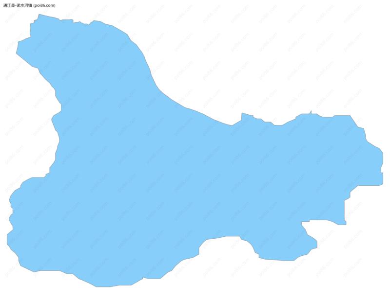 诺水河镇边界地图