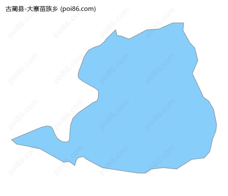 大寨苗族乡边界地图