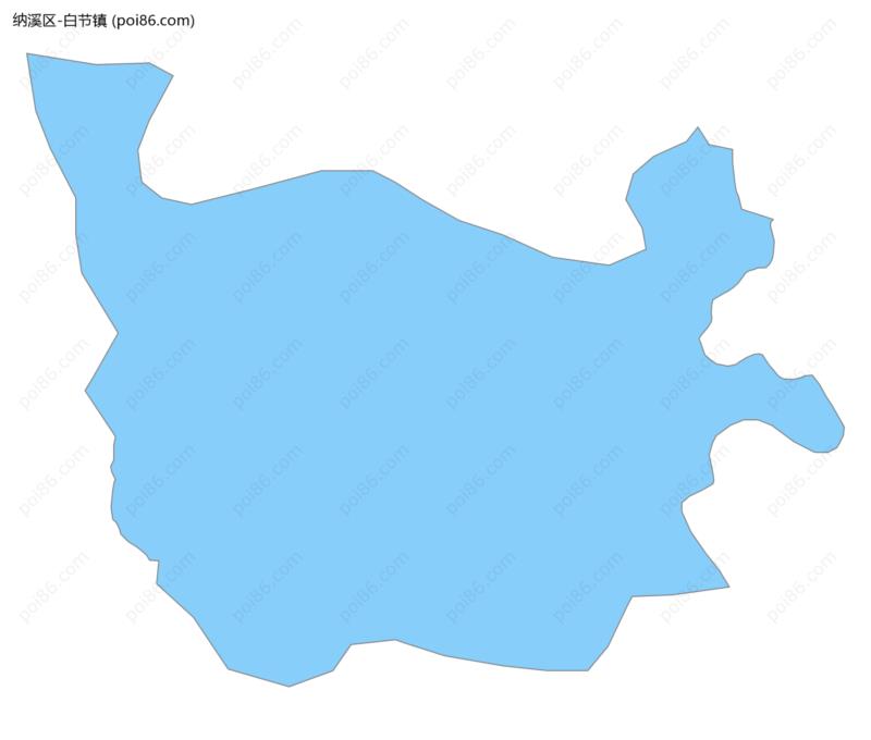 白节镇边界地图