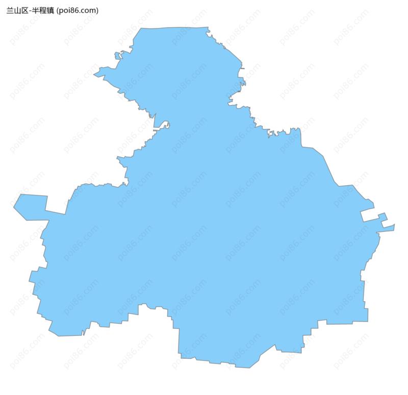 半程镇边界地图