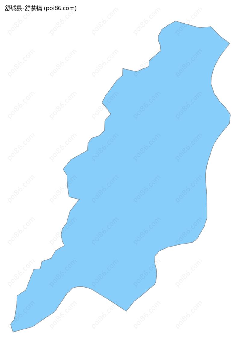 舒茶镇边界地图