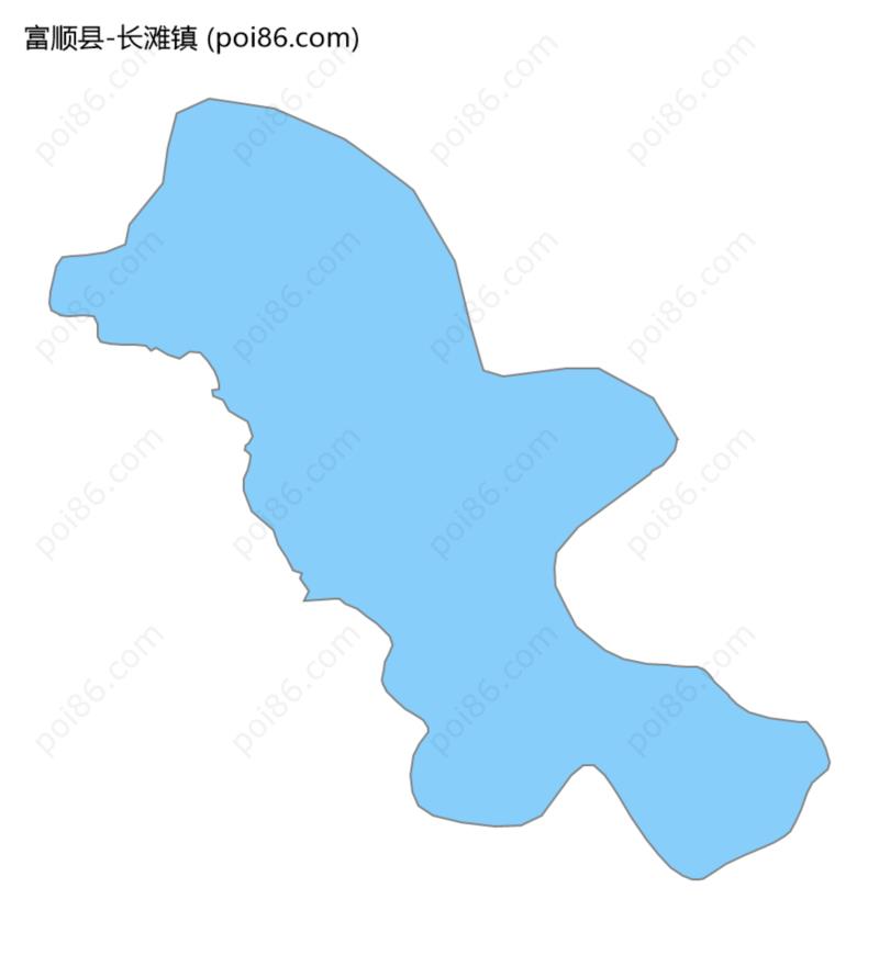 长滩镇边界地图