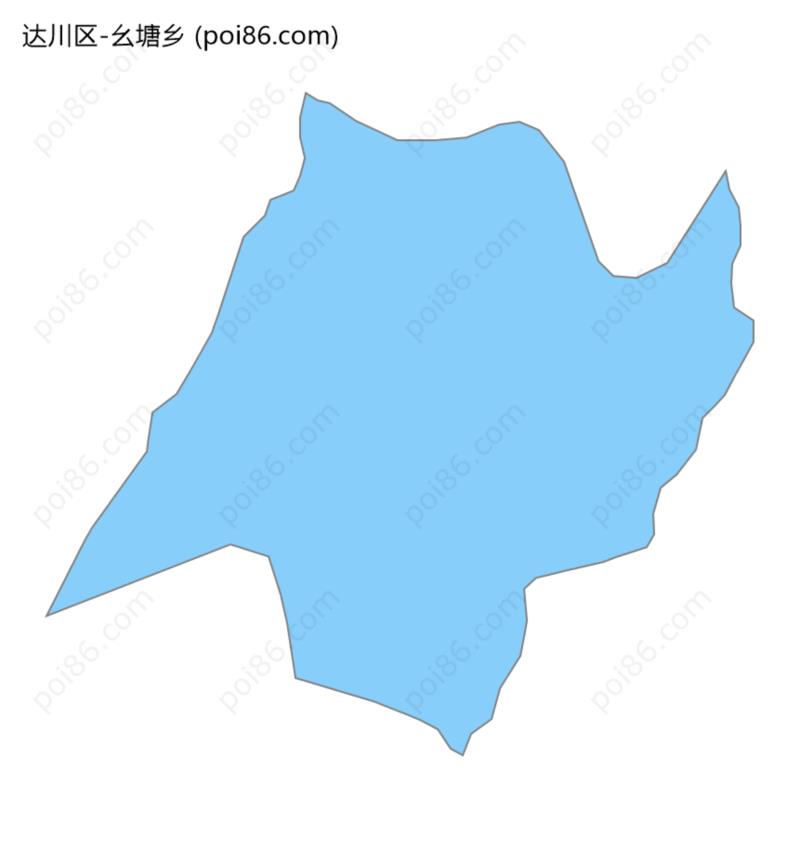 幺塘乡边界地图