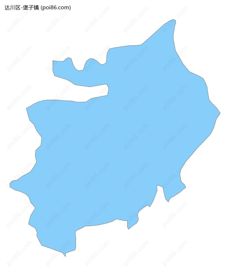 堡子镇边界地图