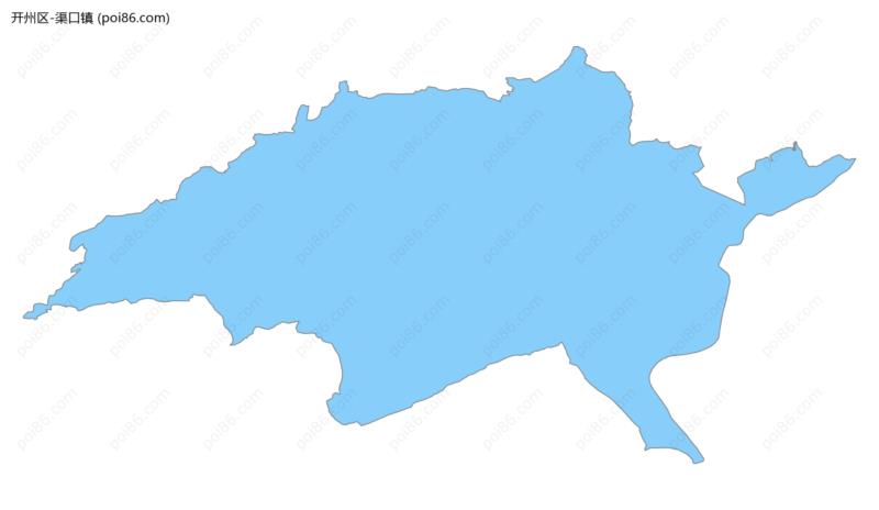 渠口镇边界地图