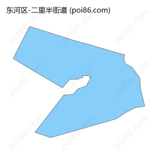 二里半街道边界地图