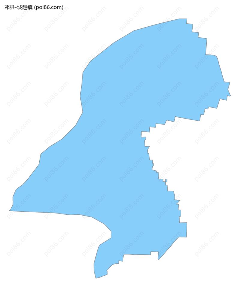 城赵镇边界地图