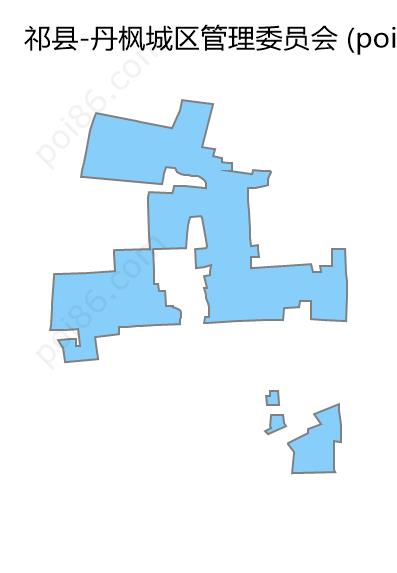 丹枫城区管理委员会边界地图