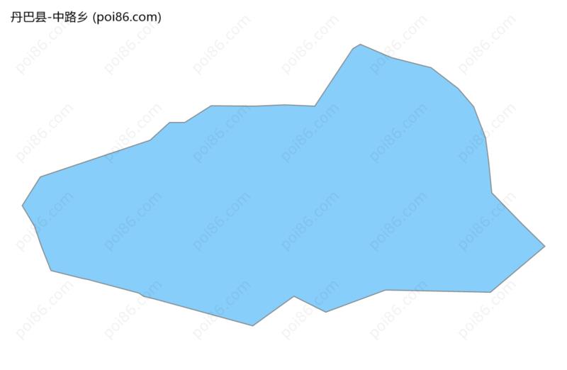 中路乡边界地图