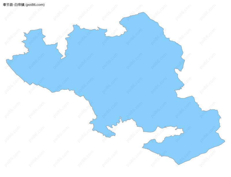 白帝镇边界地图