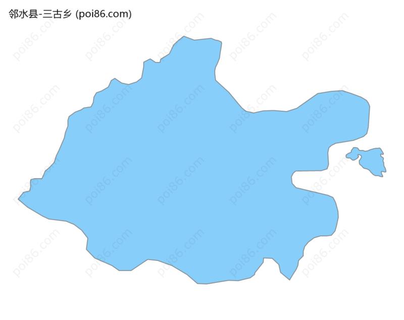 三古乡边界地图