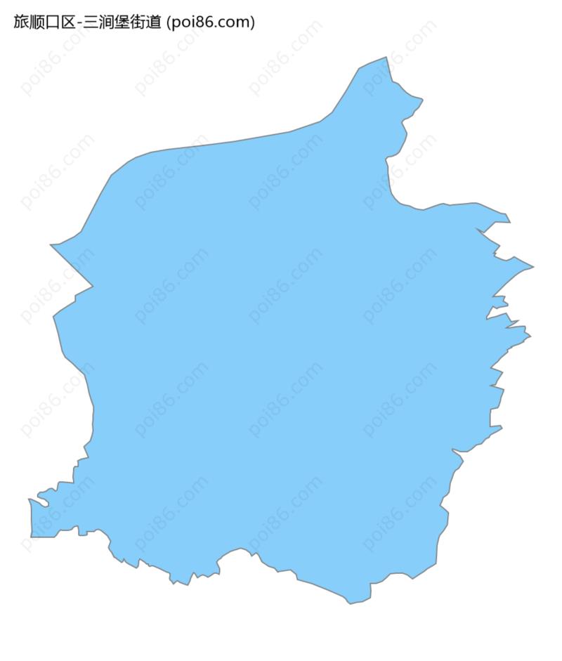 三涧堡街道边界地图