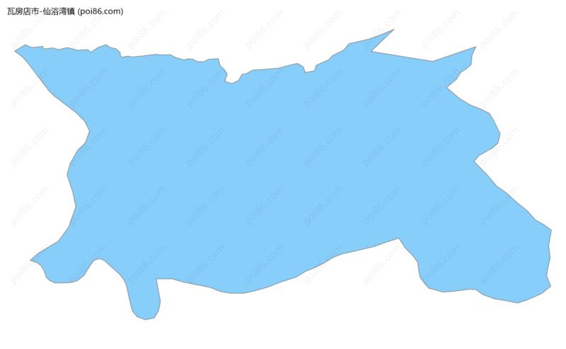 仙浴湾镇边界地图