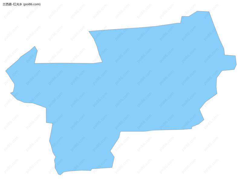 红光乡边界地图