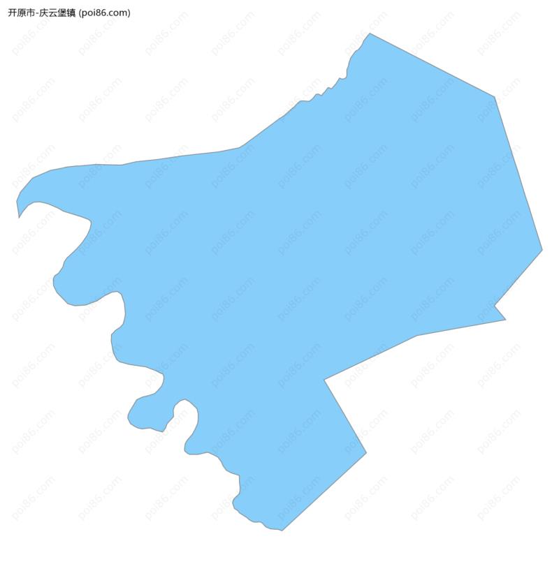 庆云堡镇边界地图