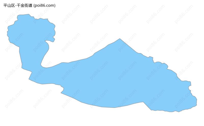 千金街道边界地图