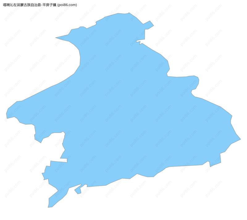 平房子镇边界地图