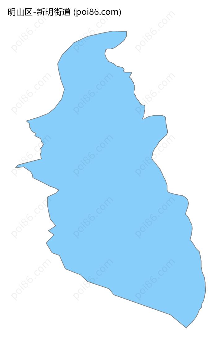 新明街道边界地图