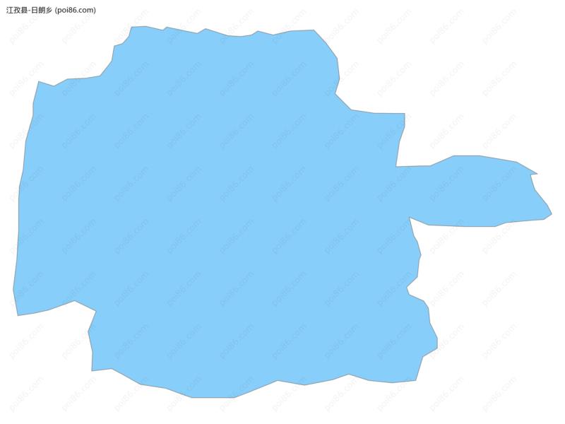 日朗乡边界地图