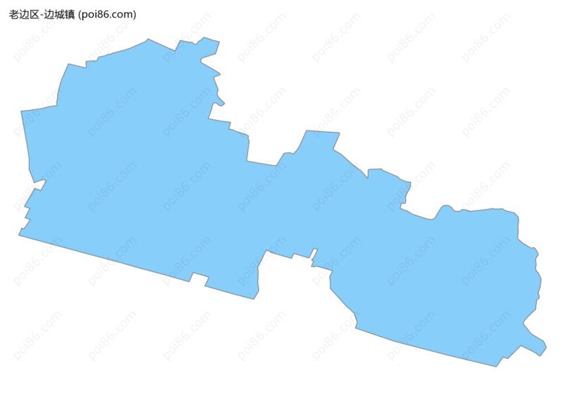 边城镇边界地图