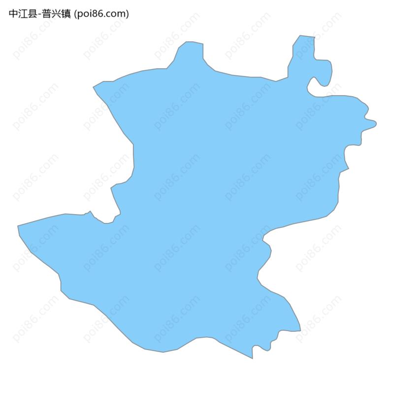 普兴镇边界地图