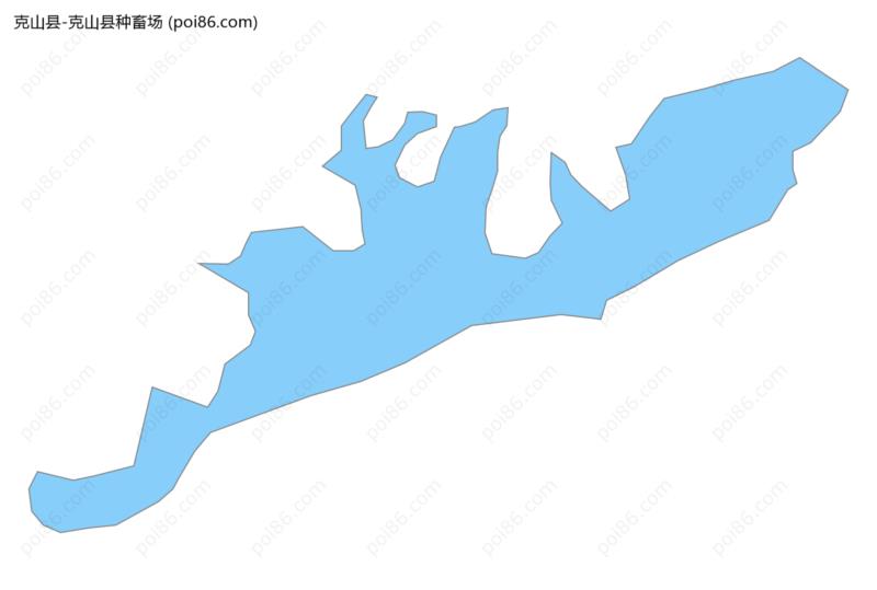 克山县种畜场边界地图