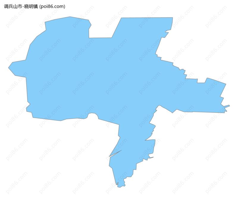 晓明镇边界地图