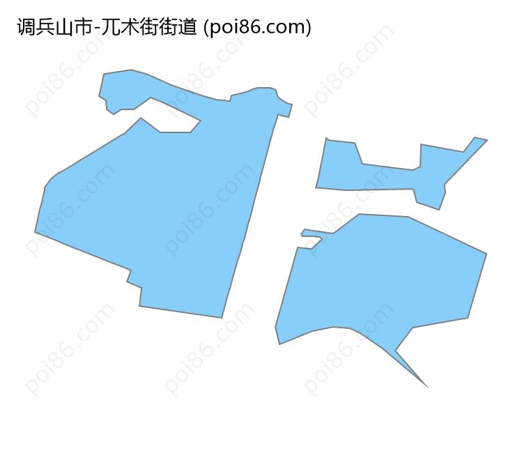 兀术街街道边界地图