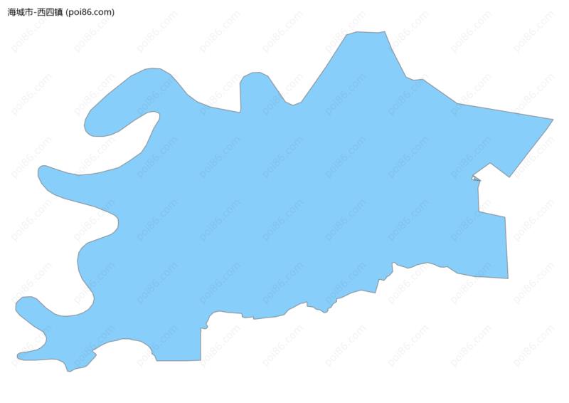 西四镇边界地图