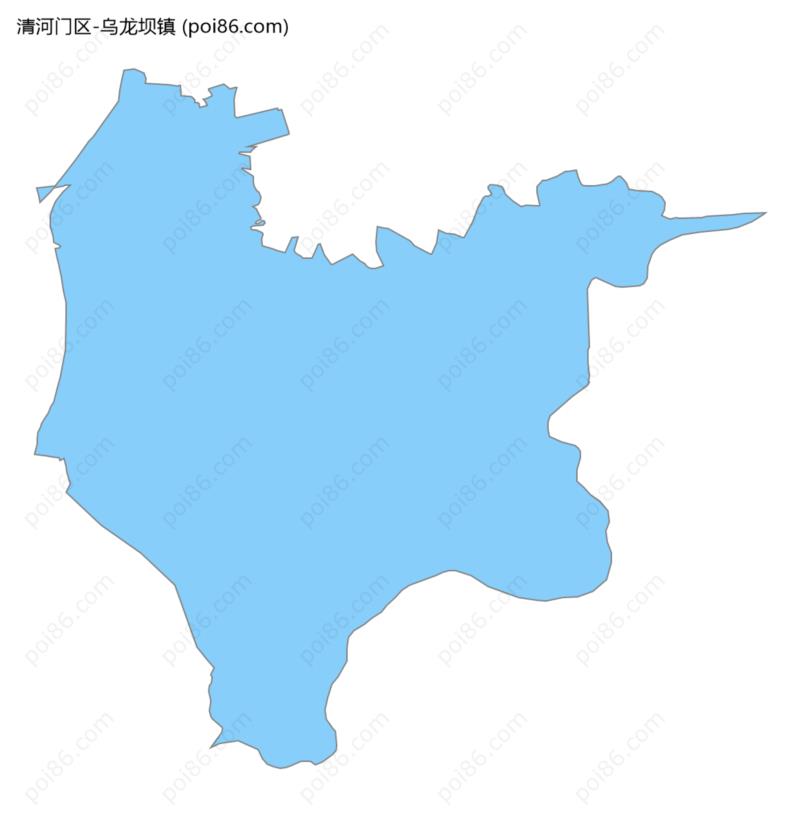 乌龙坝镇边界地图