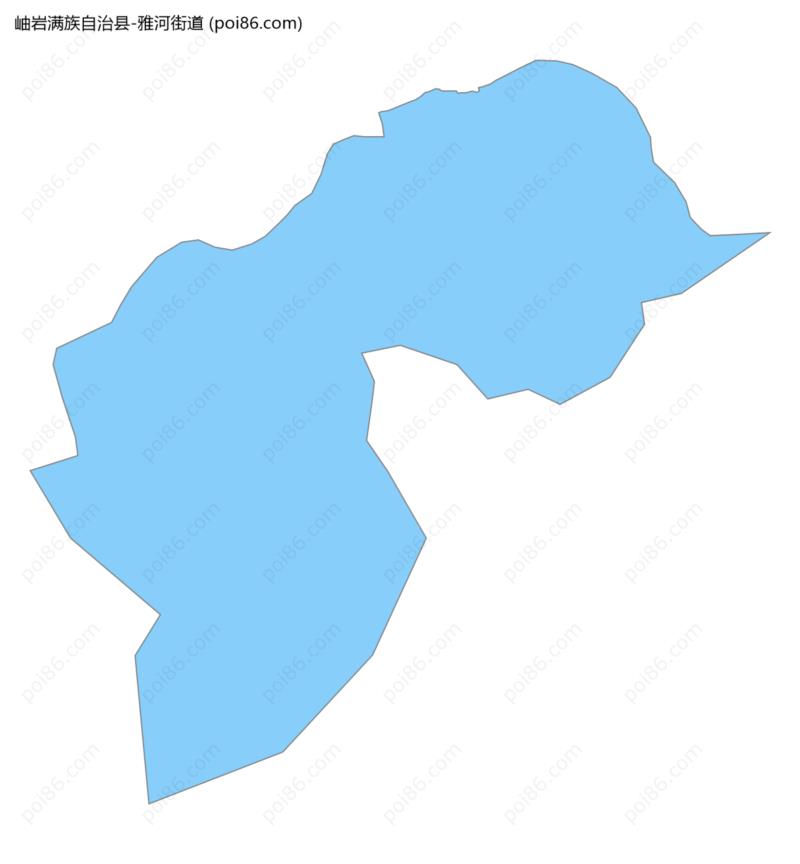 雅河街道边界地图