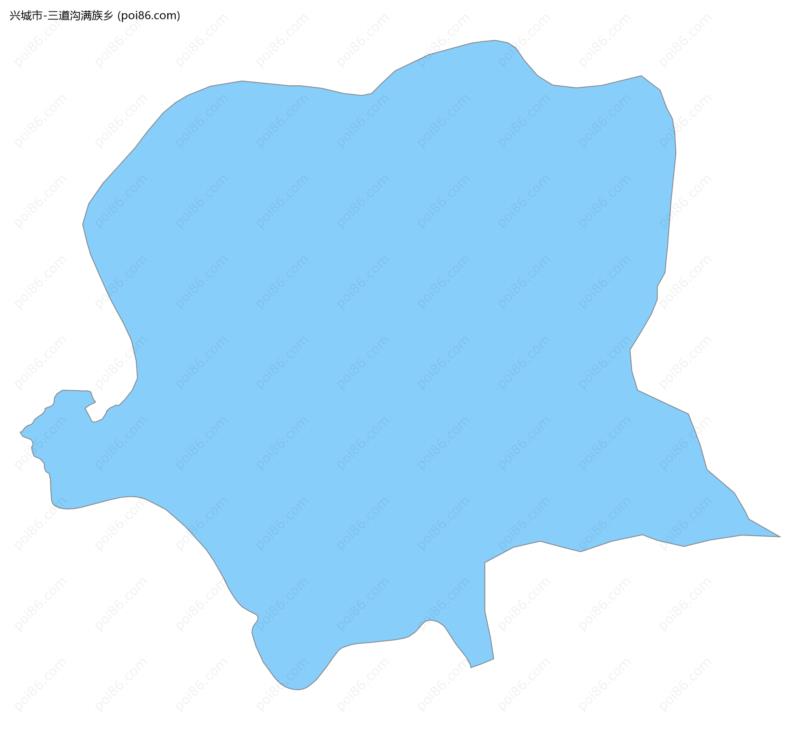 三道沟满族乡边界地图