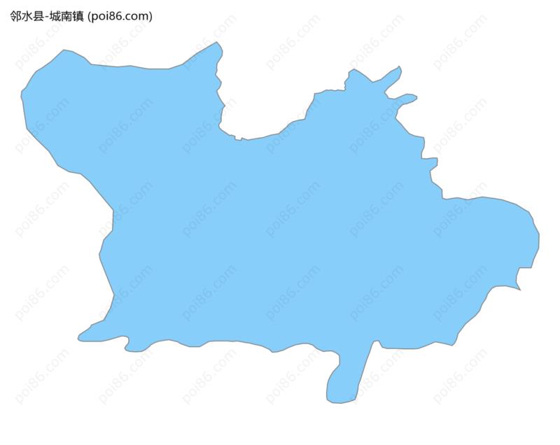 城南镇边界地图