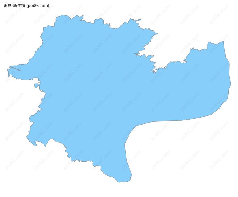 新生镇边界地图