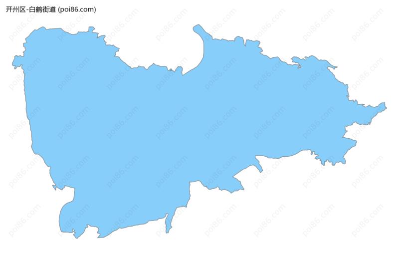 白鹤街道边界地图