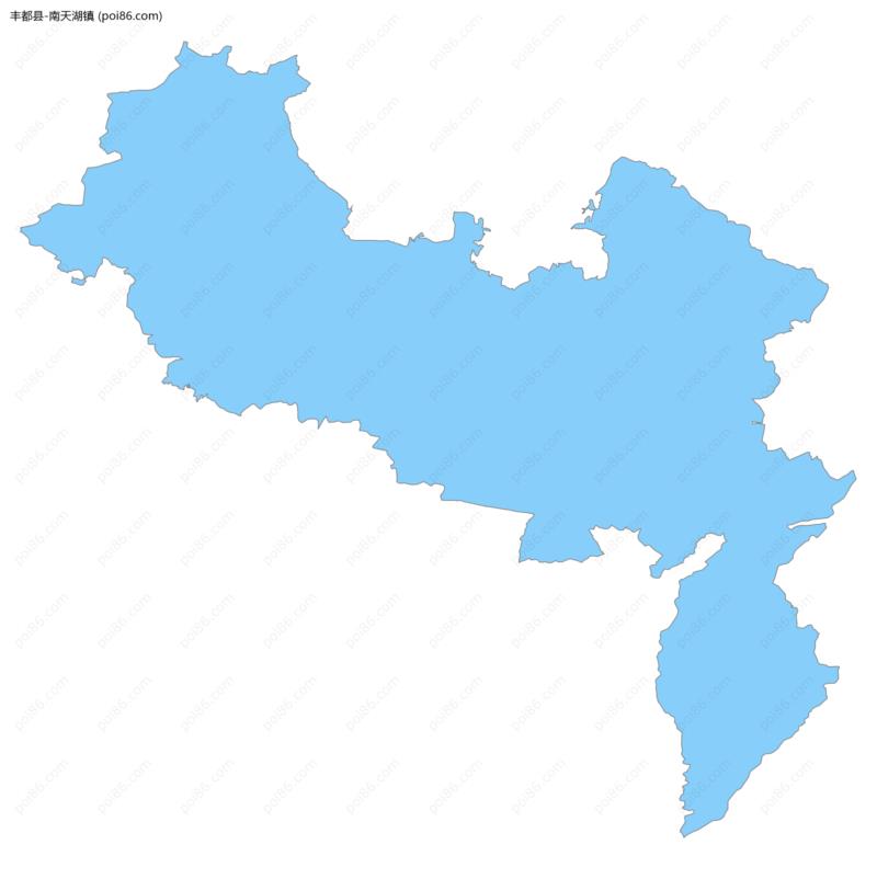 南天湖镇边界地图