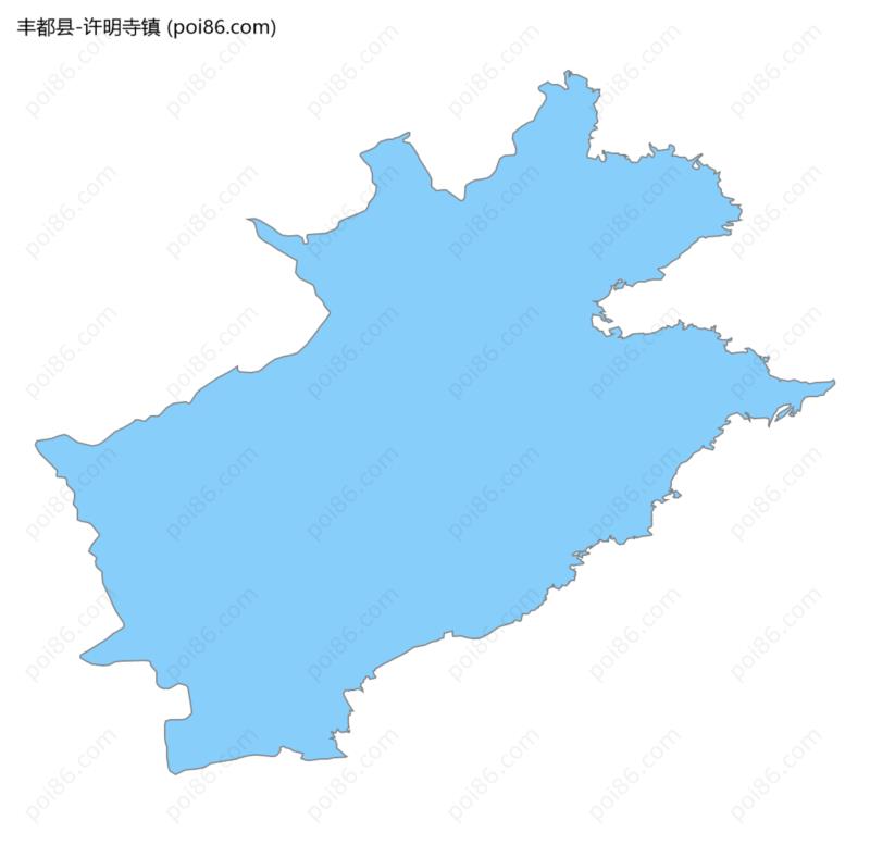 许明寺镇边界地图