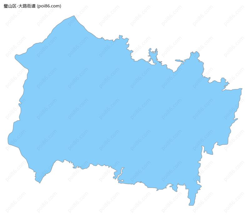 大路街道边界地图