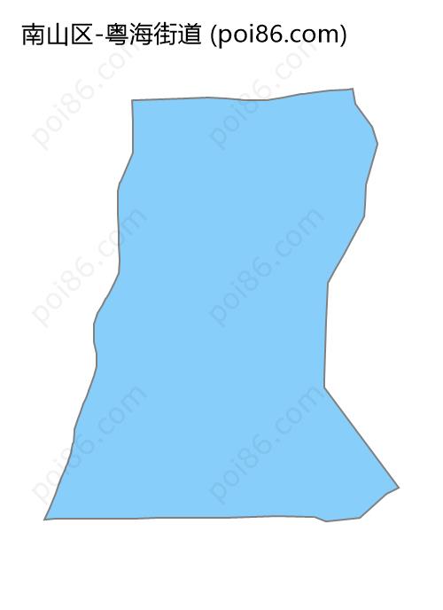 粤海街道边界地图
