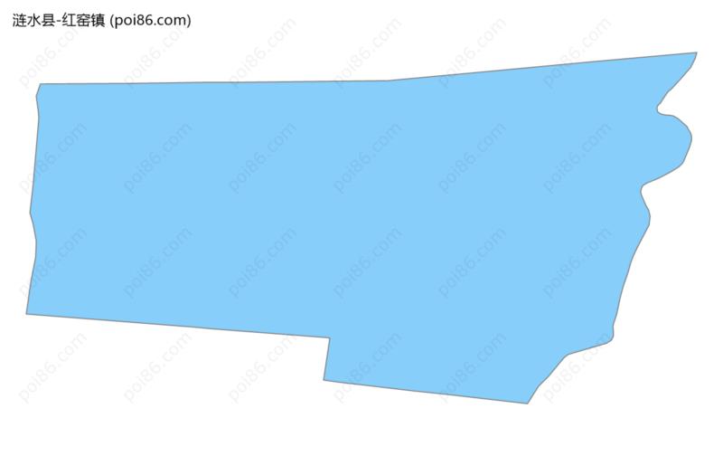红窑镇边界地图