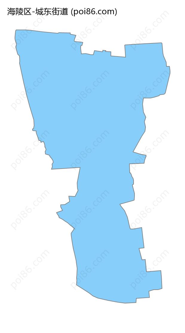城东街道边界地图