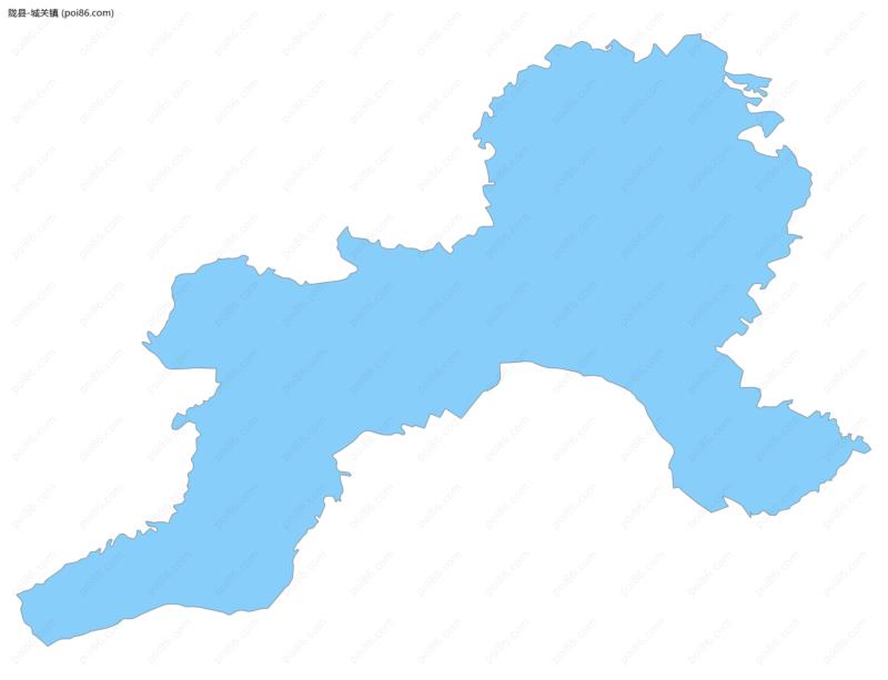 城关镇边界地图