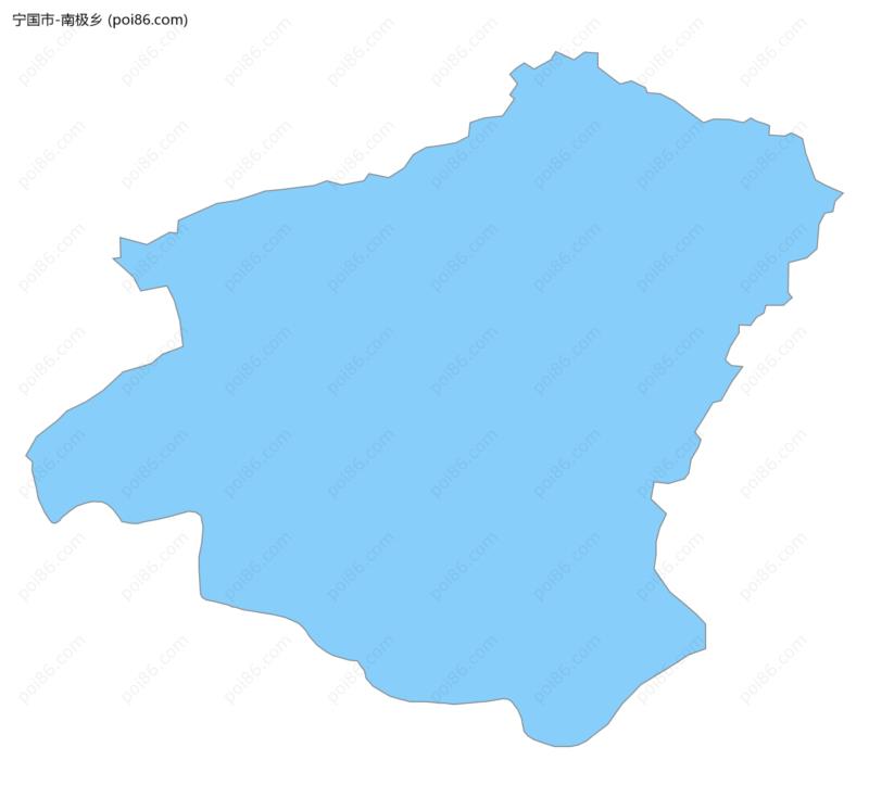 南极乡边界地图