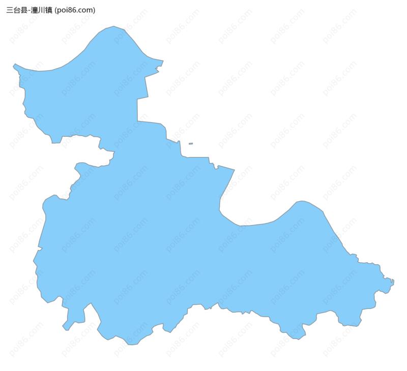 潼川镇边界地图