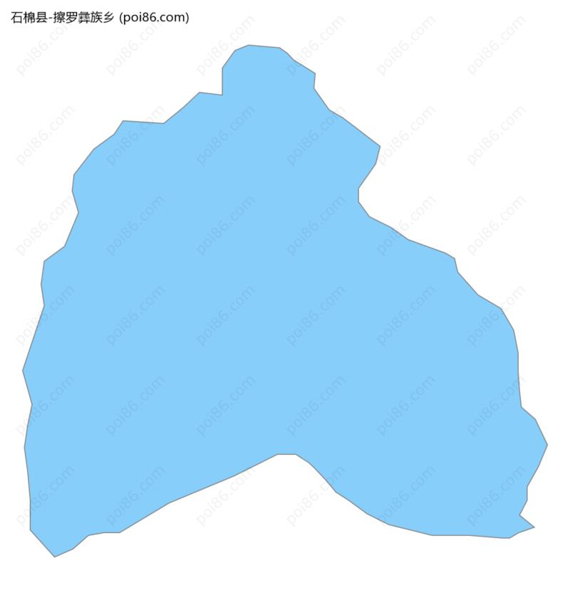 擦罗彝族乡边界地图