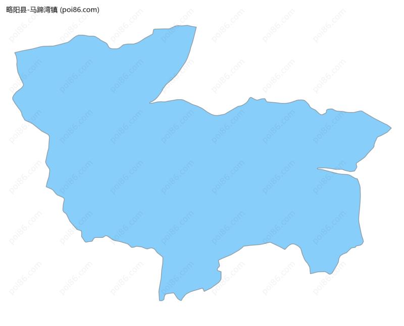 马蹄湾镇边界地图