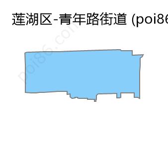 青年路街道边界地图